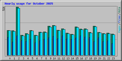 Hourly usage for October 2025